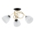 Candelabro integrado MODENA 3xE27/60W/230V dourada/preto/branco
