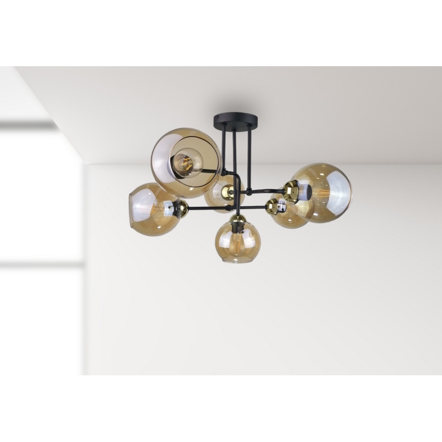 Candelabro integrado MONDE GOLD 6xE27/60W/230V