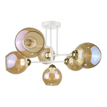 Candelabro integrado MONDE WHITE 6xE27/60W/230V