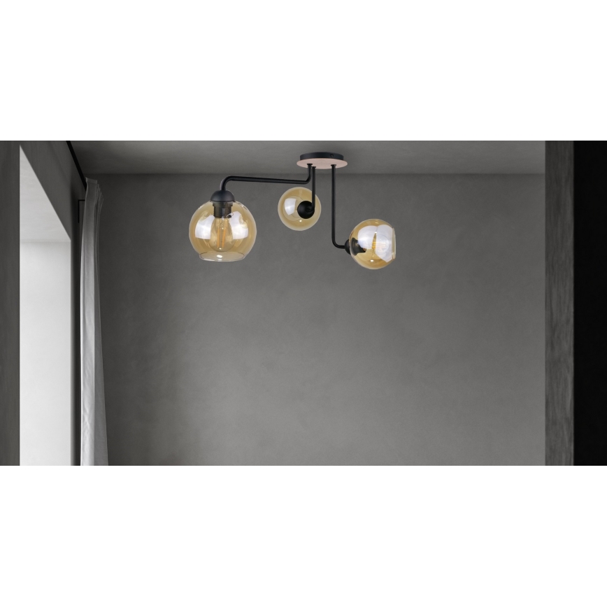 Candelabro integrado MONDE WOOD 3xE27/60W/230V
