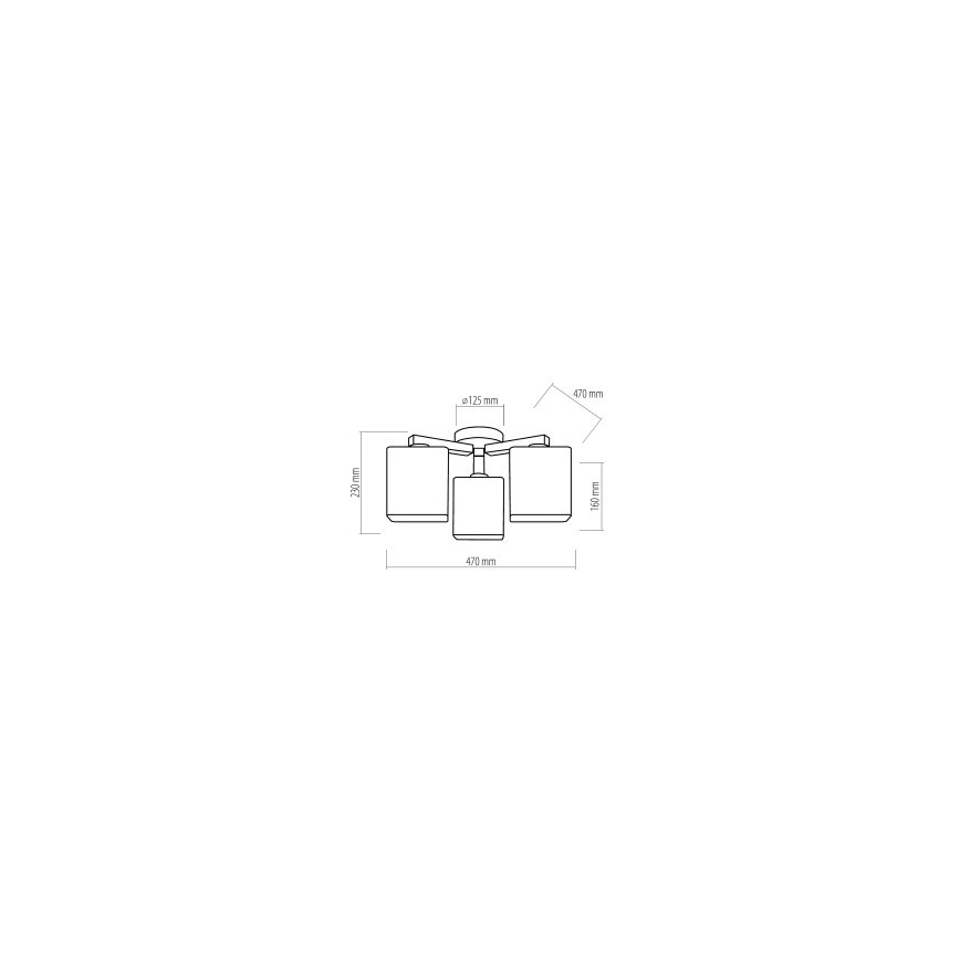 Candelabro integrado NADIA 3xE27/60W/230V