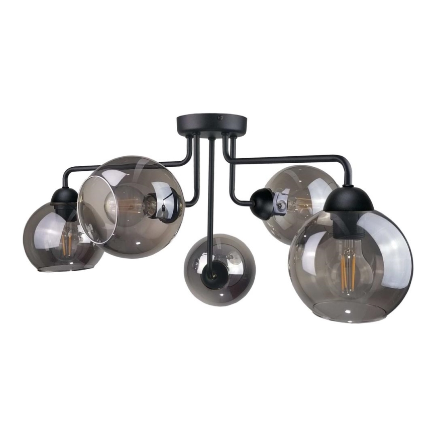 Candelabro integrado OSMO 5xE27/60W/230V preto antigo