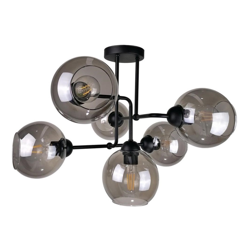 Candelabro integrado OSMO 6xE27/60W/230V preto antigo