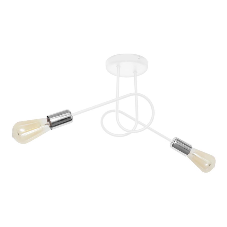 Candelabro integrado OXFORD 2xE27/15W/230V branco
