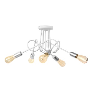 Candelabro integrado OXFORD 5xE27/15W/230V branco