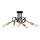 Candelabro integrado OXFORD 5xE27/15W/230V preto antigo