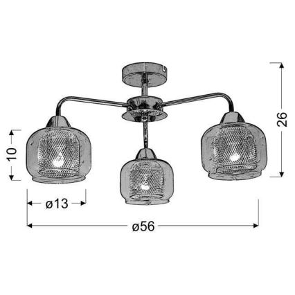 Candelabro integrado RAY 3xE14/40W/230V