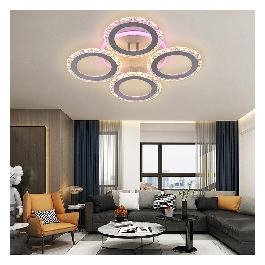 Candelabro integrado RGB LED com regulação LED/55W/230V 3000-6500K + controlo remoto