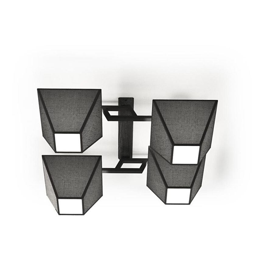 Candelabro integrado ROOF 4xE27/40W/230V preto antigo