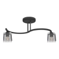 Candelabro integrado SANTOS 2xE27/15W/230V preto antigo