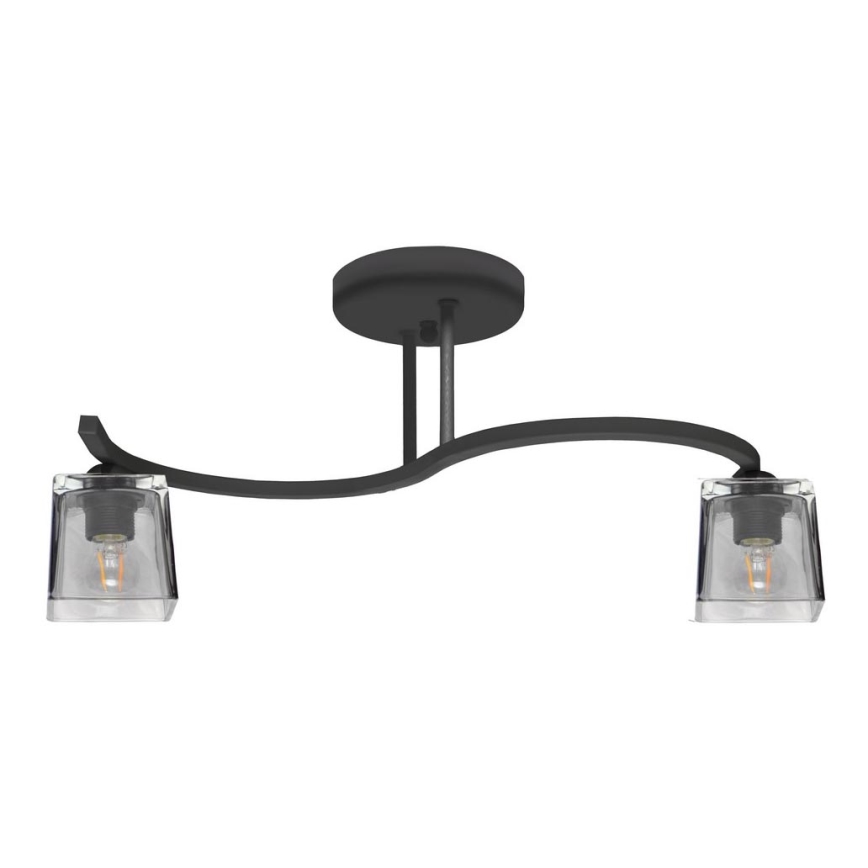Candelabro integrado SANTOS 2xE27/15W/230V preto antigo