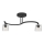 Candelabro integrado SANTOS 2xE27/15W/230V preto antigo/transparente