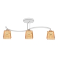 Candelabro integrado SANTOS 3xE27/15W/230V branco/laranja