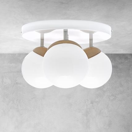 Candelabro integrado SFERA WOOD 3xE14/40W/230V