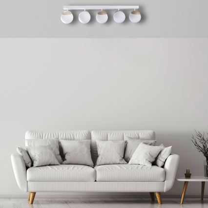 Candelabro integrado SFERA WOOD 5xE14/40W/230V