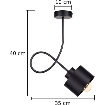 Candelabro integrado SIMPLY BLACK 1xE27/60W/230V