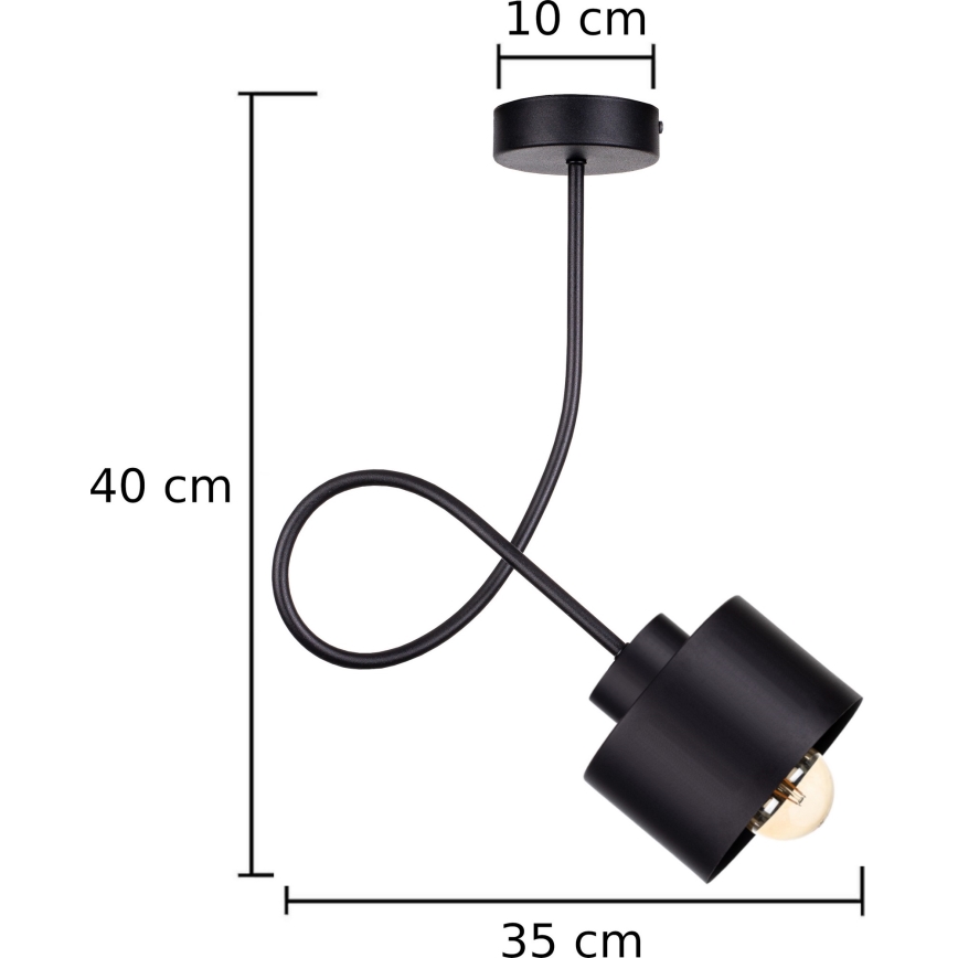 Candelabro integrado SIMPLY BLACK 1xE27/60W/230V
