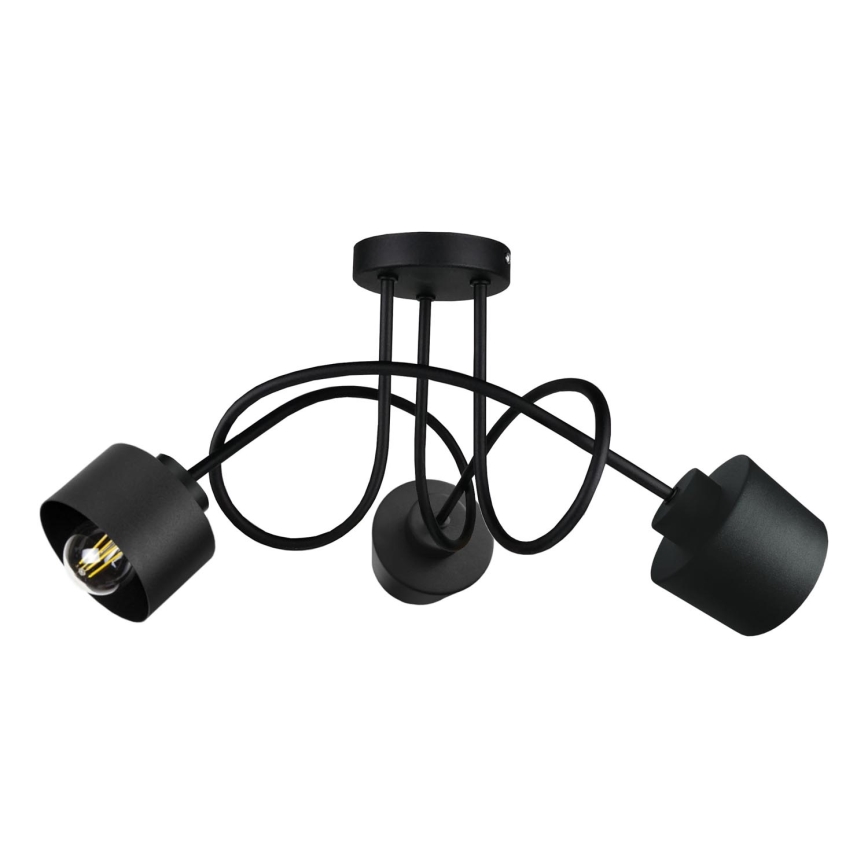 Candelabro integrado SIMPLY BLACK 3xE27/60W/230V