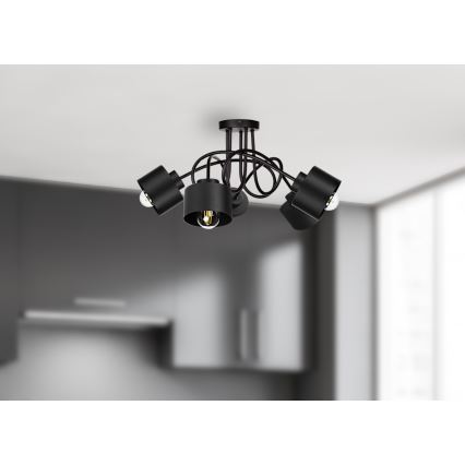 Candelabro integrado SIMPLY BLACK 5xE27/60W/230V