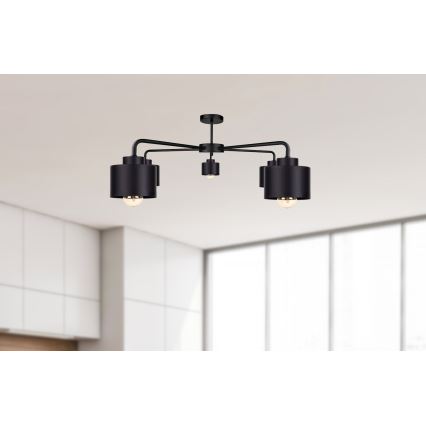 Candelabro integrado SIMPLY BLACK 5xE27/60W/230V
