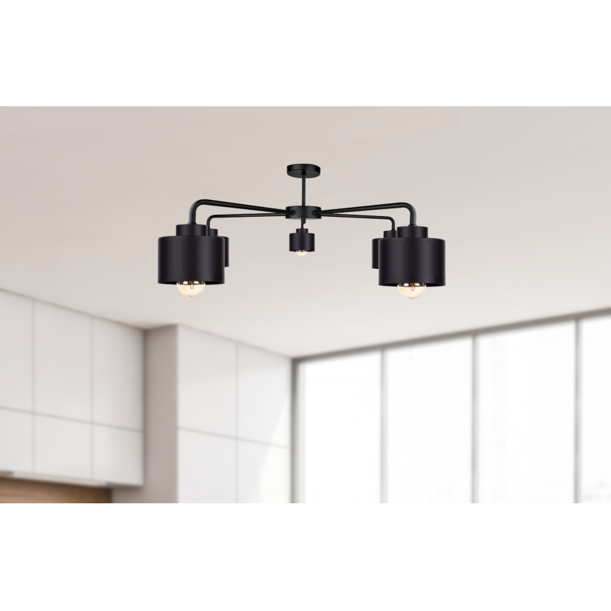 Candelabro integrado SIMPLY BLACK 5xE27/60W/230V
