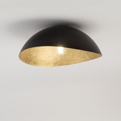 Candelabro integrado SOLARIS 1xE27/60W/230V diâmetro 48 cm preto/dourada