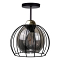 Candelabro integrado SOLO BLACK 1xE27/60W/230V preto/dourado