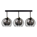 Candelabro integrado SOLO BLACK 3xE27/60W/230V preto/dourado