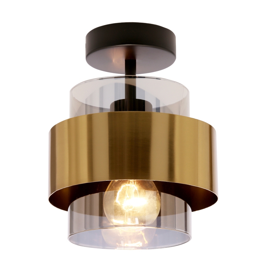 Candelabro integrado SPIEGA 1xE27/60W/230V dourada/preto