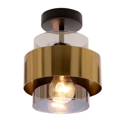 Candelabro integrado SPIEGA 1xE27/60W/230V dourada/preto
