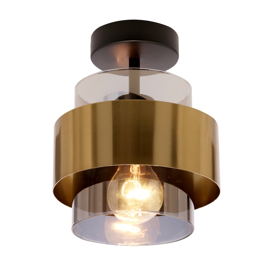 Candelabro integrado SPIEGA 1xE27/60W/230V dourada/preto