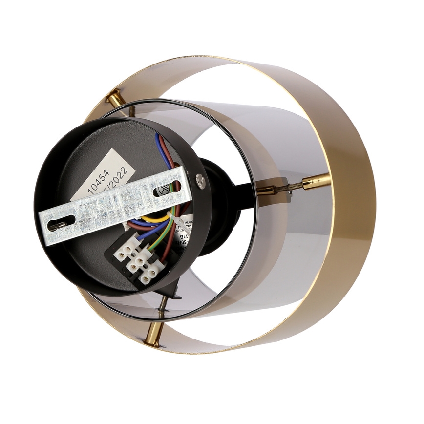 Candelabro integrado SPIEGA 1xE27/60W/230V dourada/preto