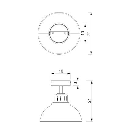Candelabro integrado SVEN 1xE27/15W/230V branco