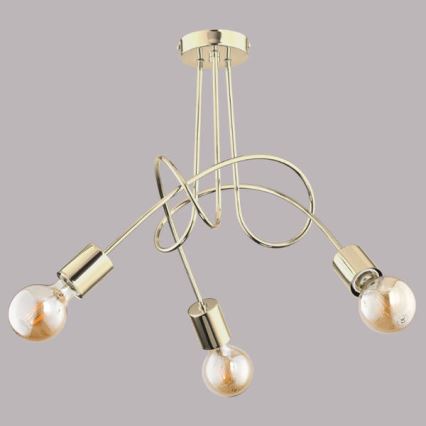 Candelabro integrado TANGO 3xE27/60W/230V dourado