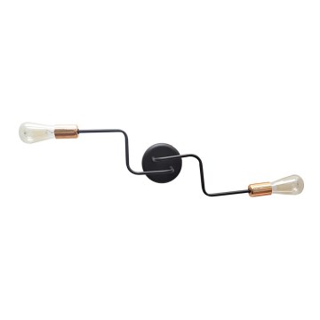 Candelabro integrado TUBE 2xE27/15W/230V preto antigo