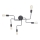 Candelabro integrado TUBE 5xE27/15W/230V