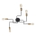 Candelabro integrado TUBE 5xE27/15W/230V