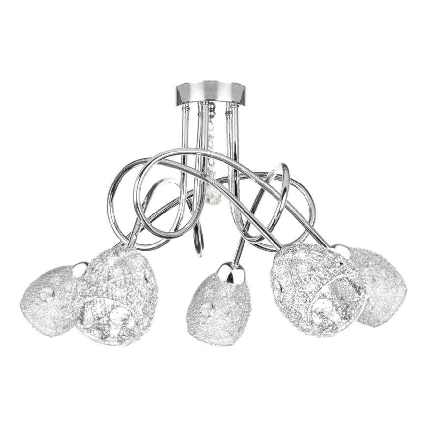 Candelabro integrado TWIST CRYSTAL 5xE14/40W/230V