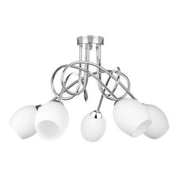 Candelabro integrado TWIST WHITE 5xE14/40W/230V