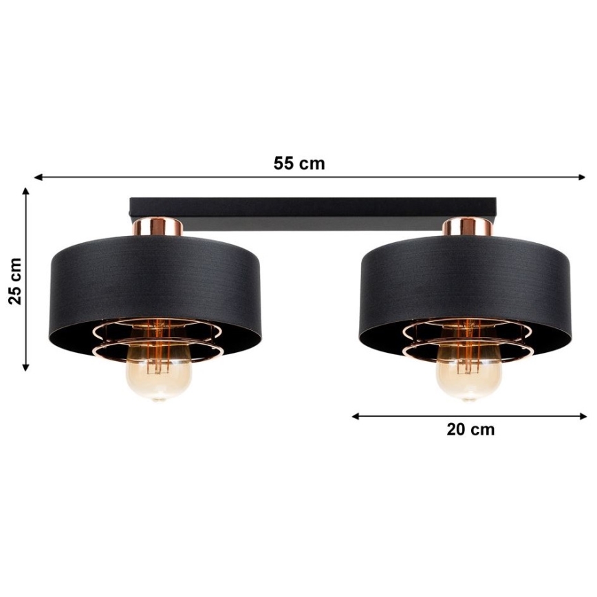 Candelabro integrado VEST 2xE27/60W/230V