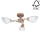 Candelabro integrado VILETTA 3xE27/60W/230V - carvalho - certificado por FSC