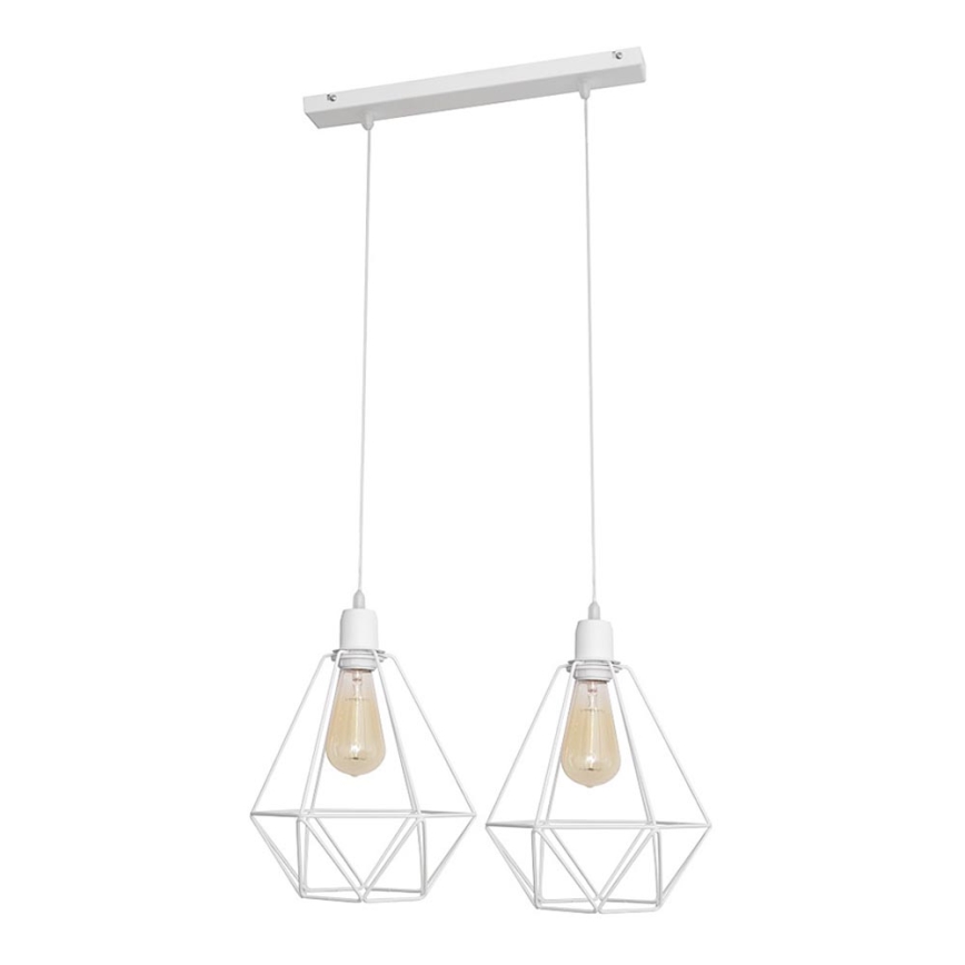 Candelabro KARO 2xE27/15W/230V branco