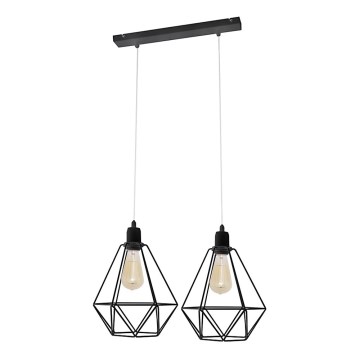 Candelabro KARO 2xE27/15W/230V preto antigo