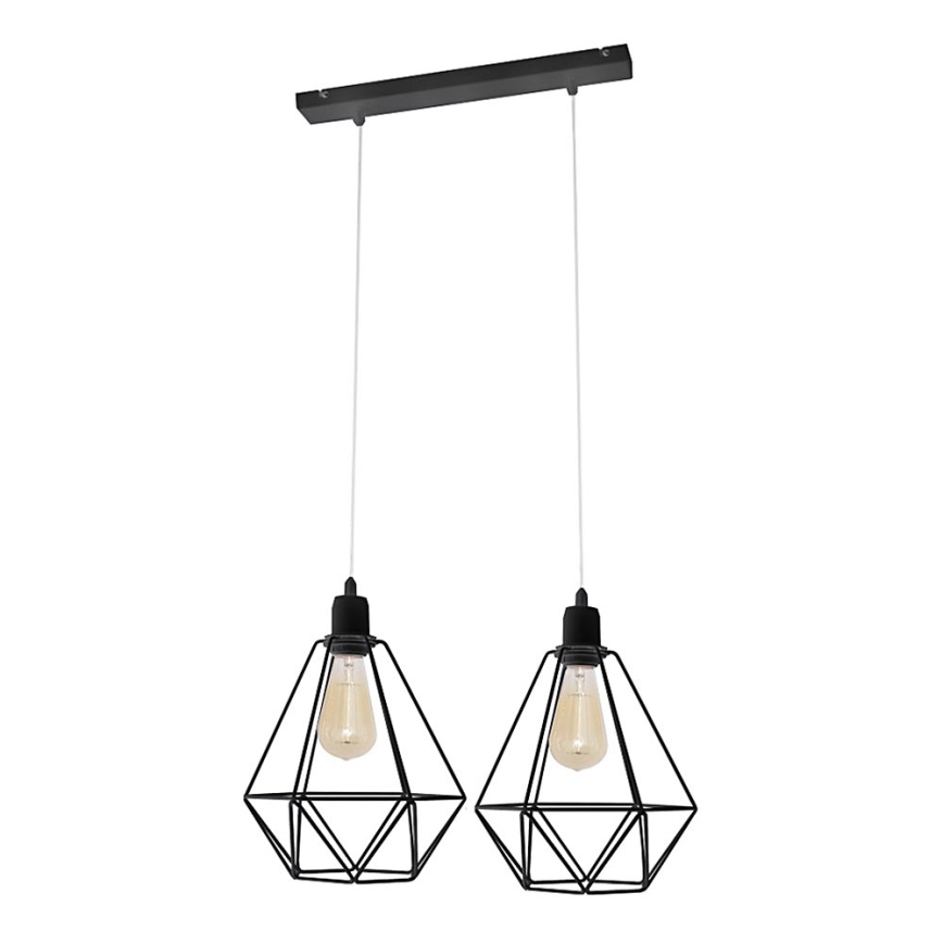 Candelabro KARO 2xE27/15W/230V preto antigo