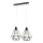 Candelabro KARO 2xE27/15W/230V preto antigo