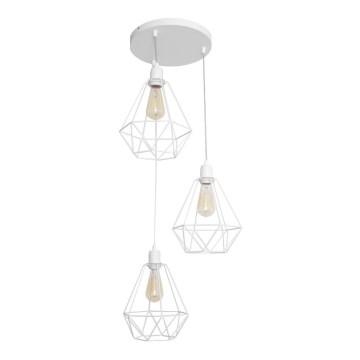Candelabro KARO 3xE27/15W/230V branco