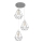 Candelabro KARO 3xE27/15W/230V cinzento