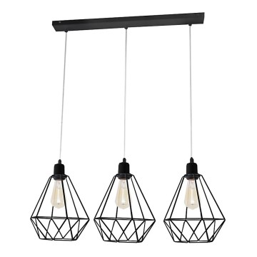 Candelabro KARO 3xE27/15W/230V preto antigo