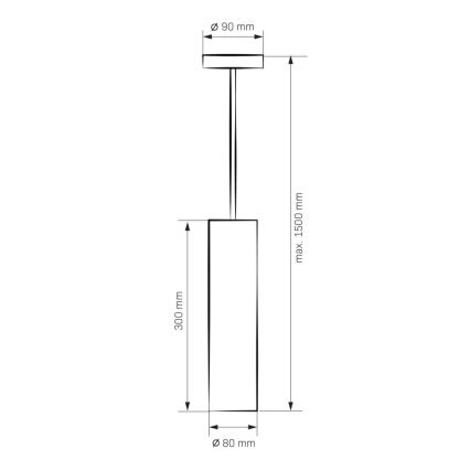 Candelabro LATI 1xGU10/8W/230V preto antigo
