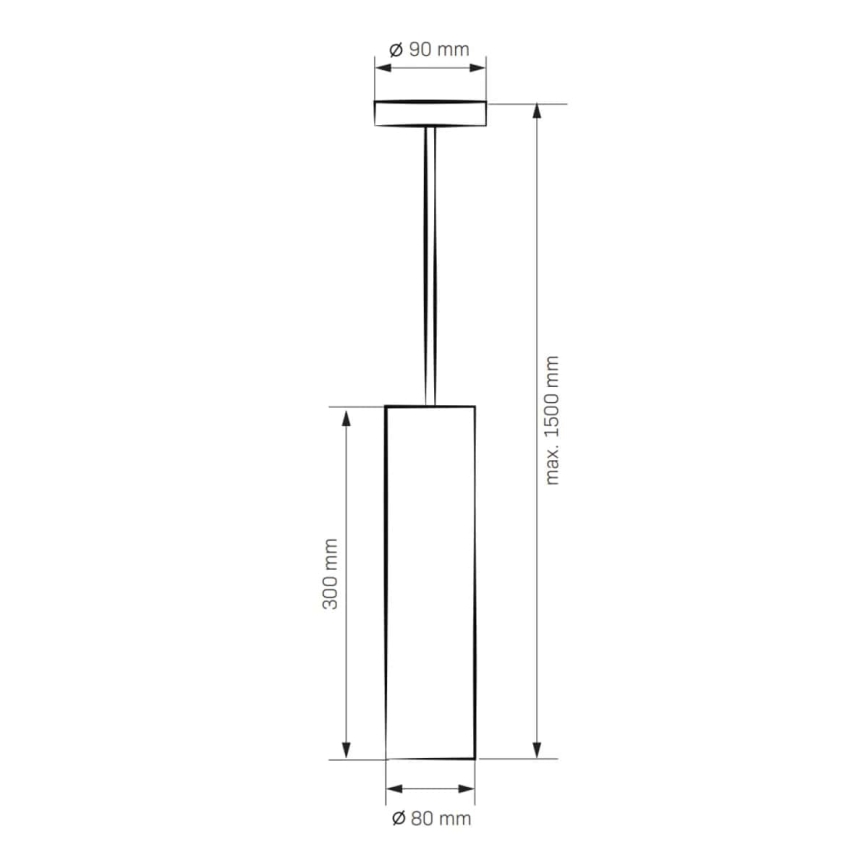 Candelabro LATI 1xGU10/8W/230V preto antigo